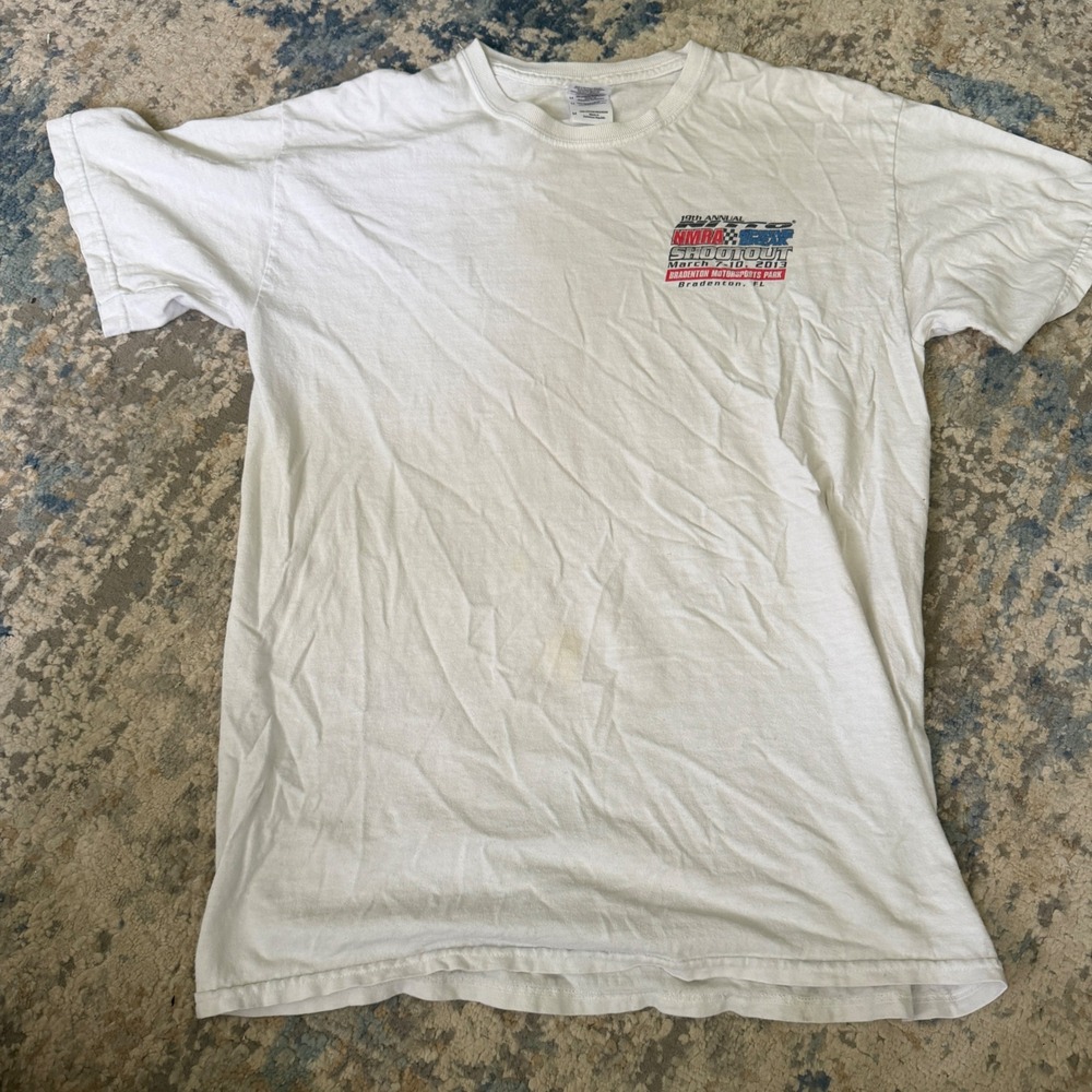 Vintage 2013 NMRA Spring Break Shootout Racing T-Shirt Mens Medium White Mustang